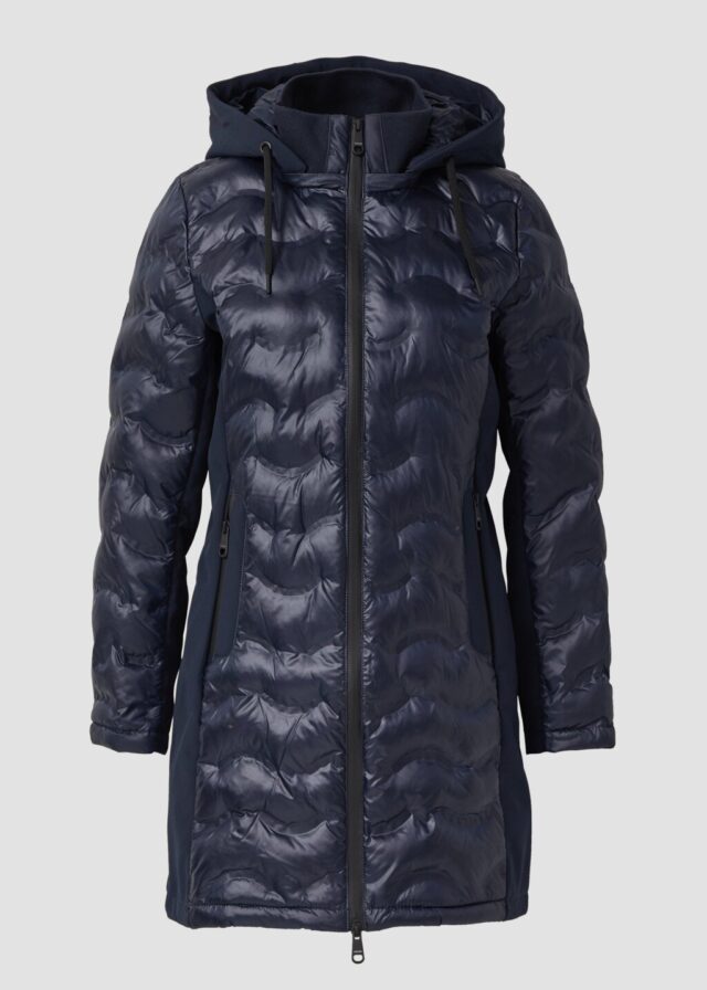 Softshell-Mantel mit Stehkragen