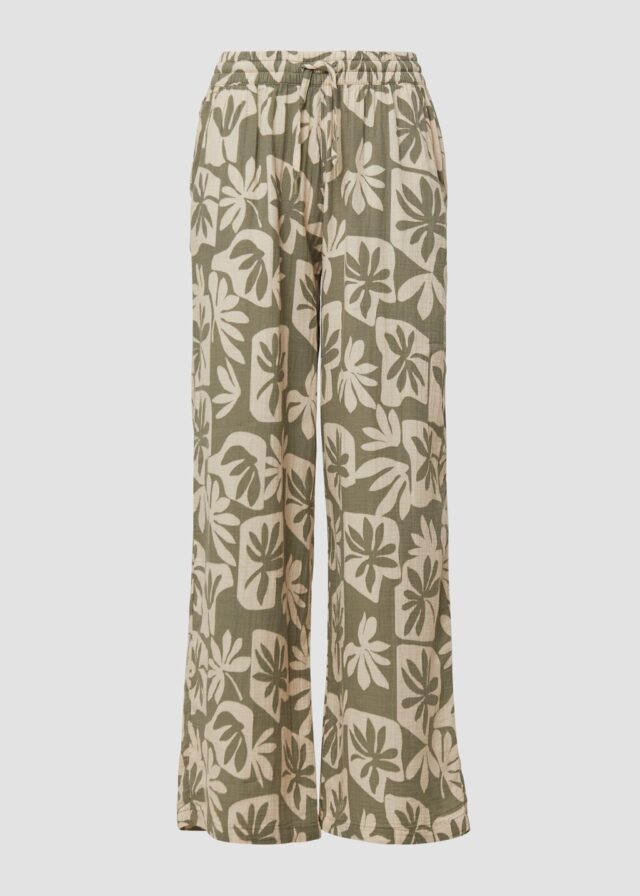 Wide-Leg-Hose aus Musselin