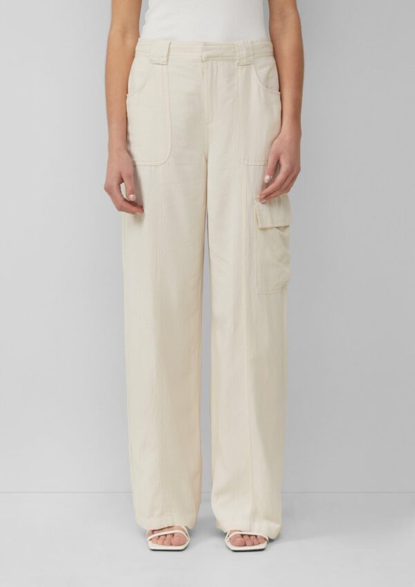 Cargo-Hose aus Leinenmix | QS x Sarah & Tini