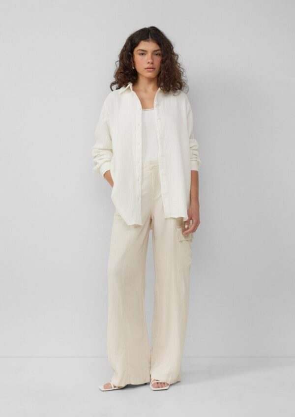 Cargo-Hose aus Leinenmix | QS x Sarah & Tini
