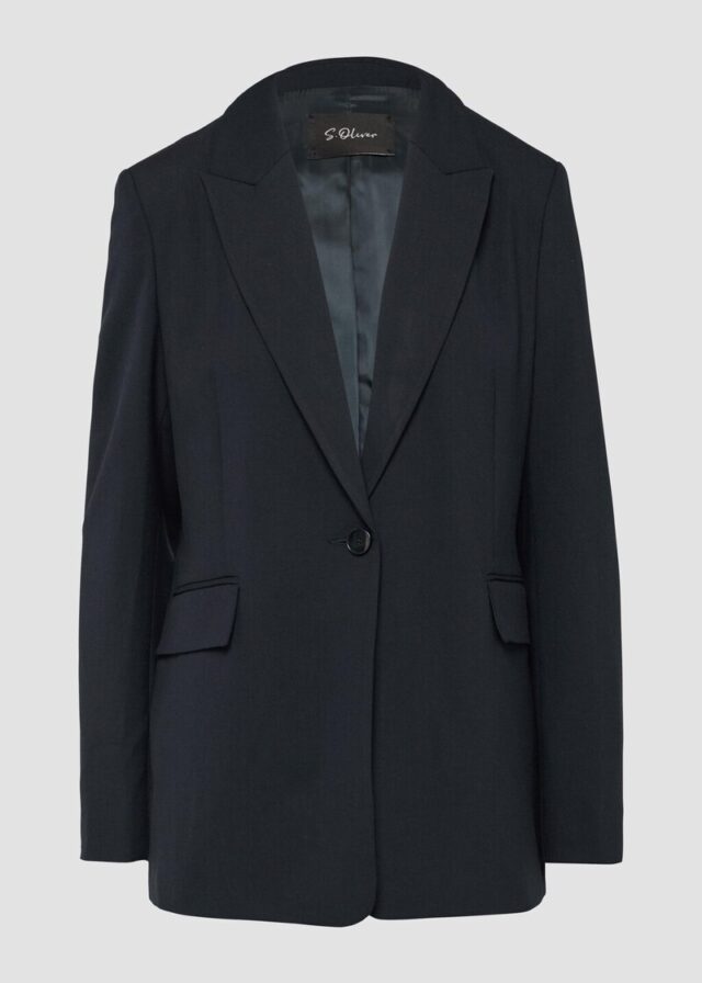 Langer Blazer aus Viskosemix