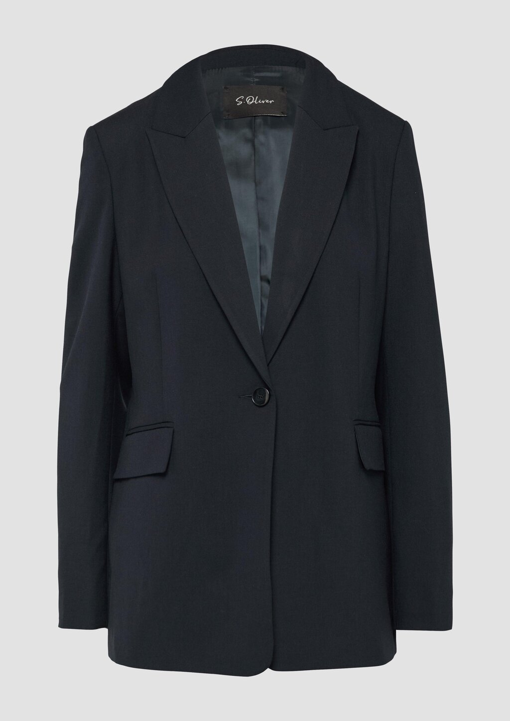 Langer Blazer aus Viskosemix