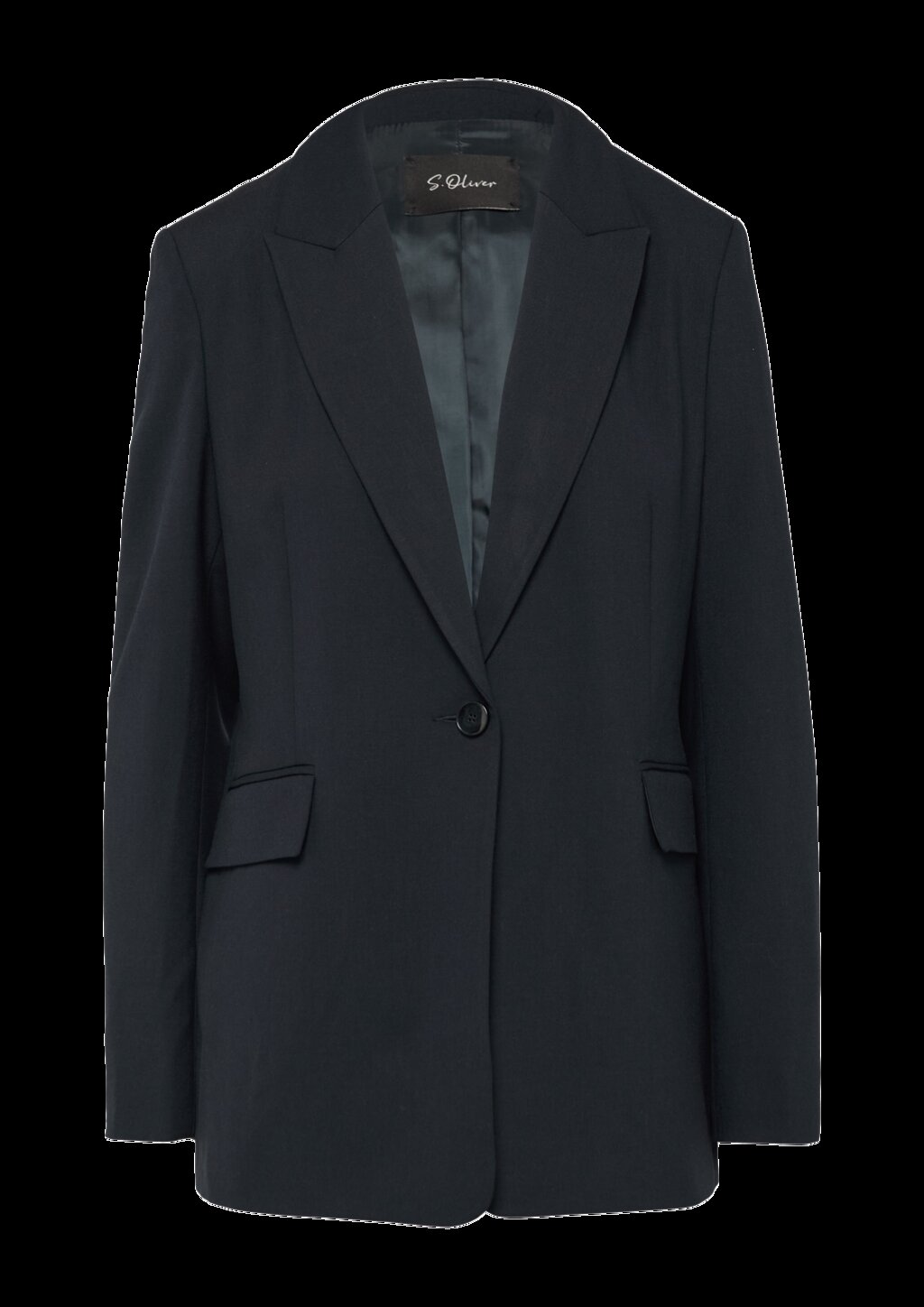 Langer Blazer aus Viskosemix