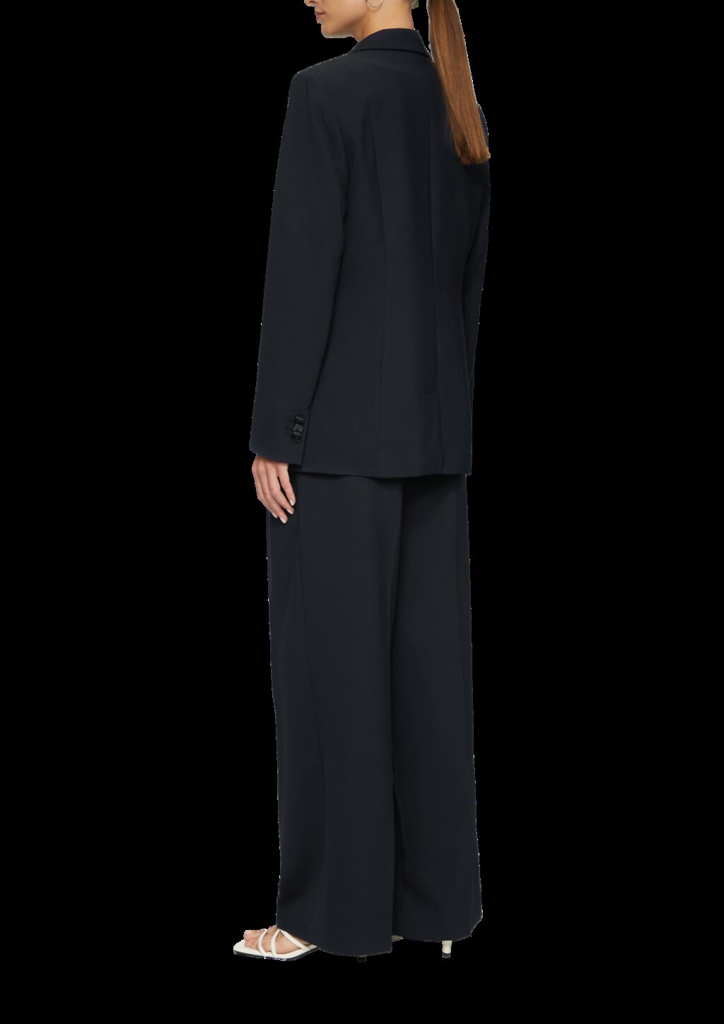 Langer Blazer aus Viskosemix