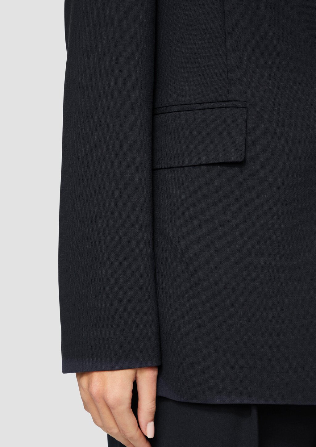 Langer Blazer aus Viskosemix