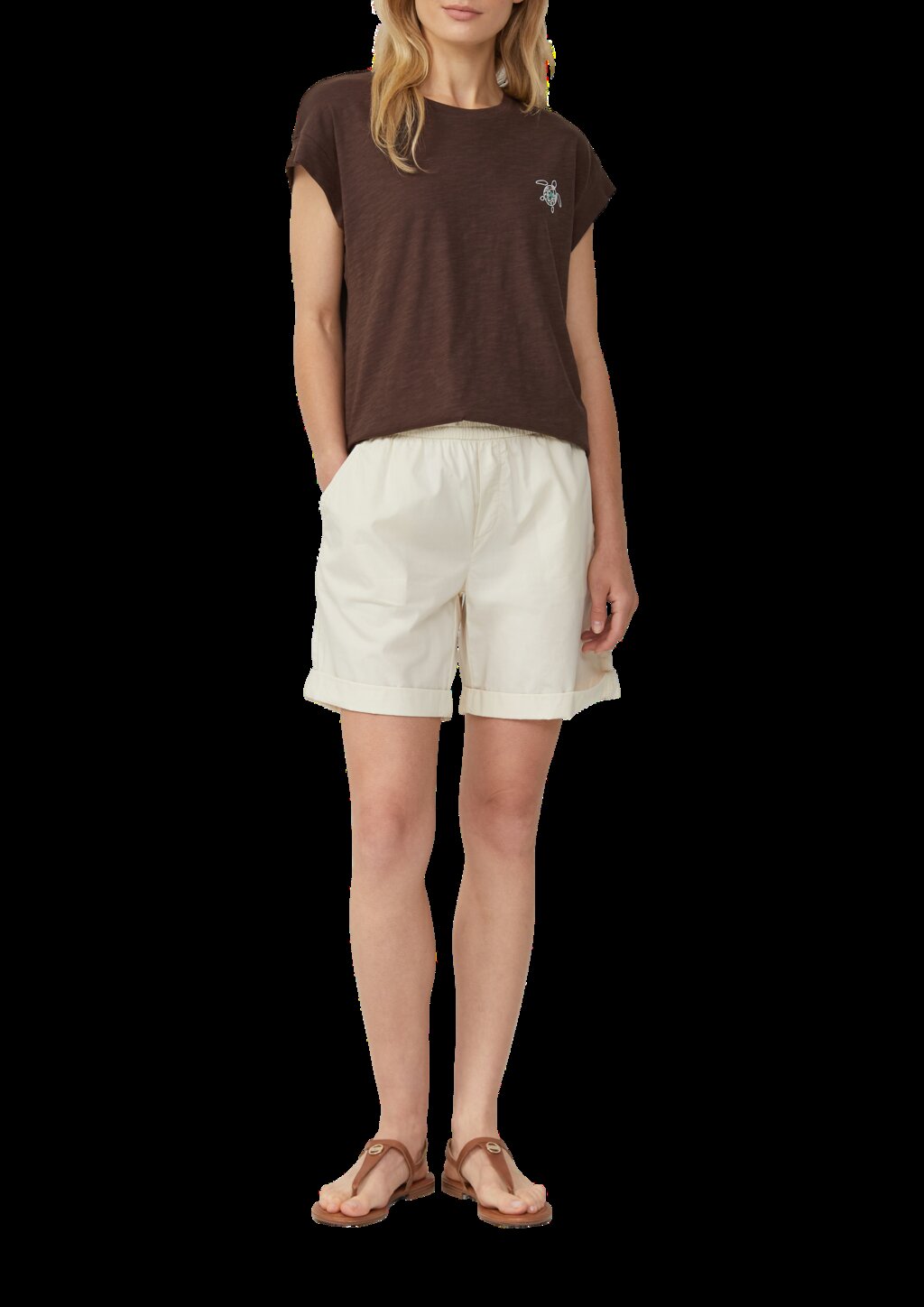 Leichte Shorts aus Baumwollmix im Relaxed Fit