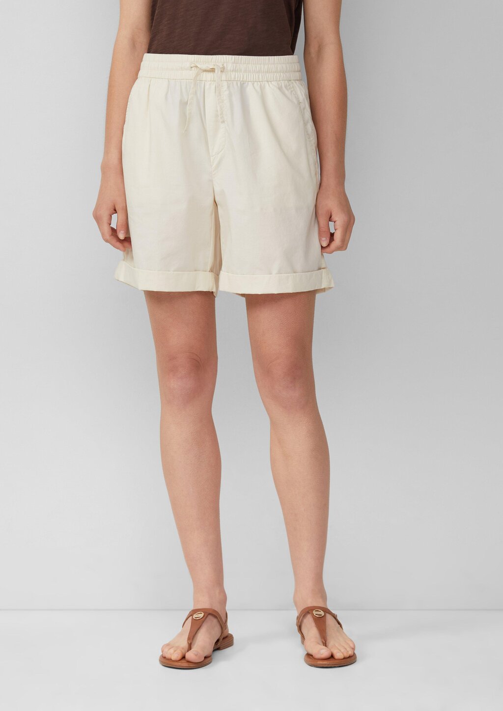 Leichte Shorts aus Baumwollmix im Relaxed Fit