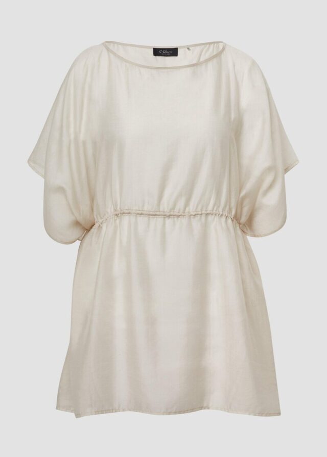 Semitransparenter Kaftan im Relaxed Fit mit Tunnelzug