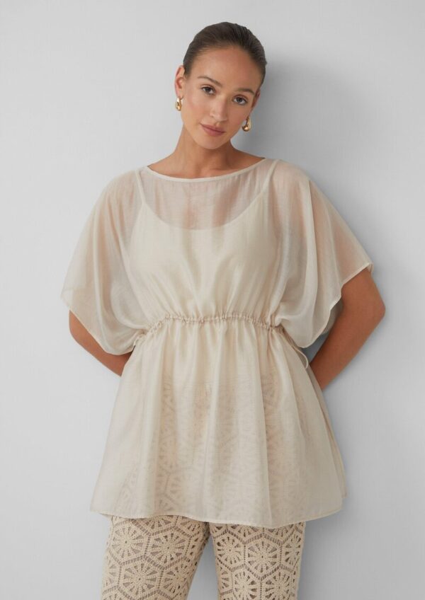 Semitransparenter Kaftan im Relaxed Fit mit Tunnelzug