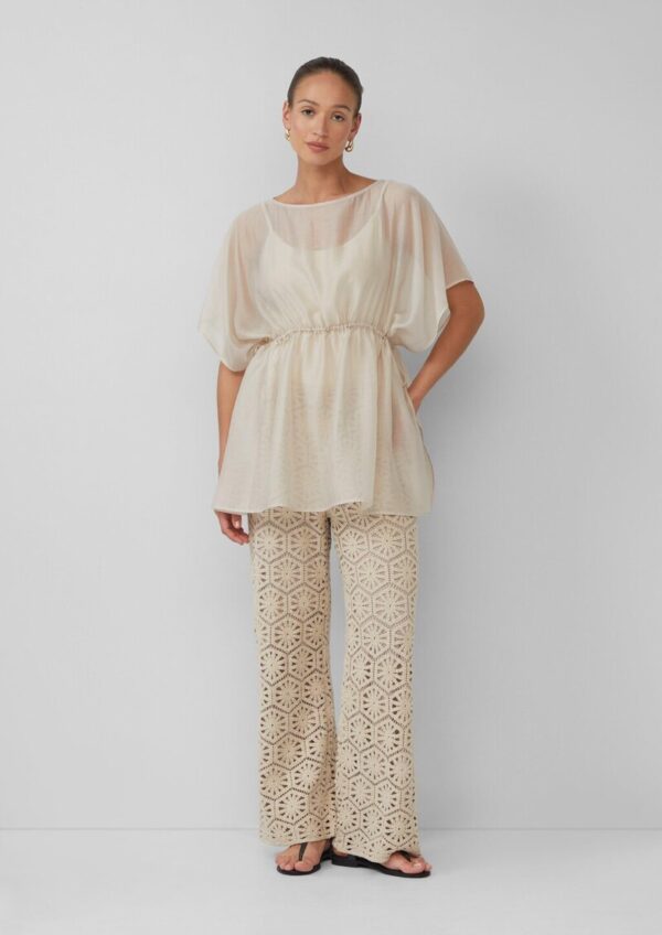 Semitransparenter Kaftan im Relaxed Fit mit Tunnelzug