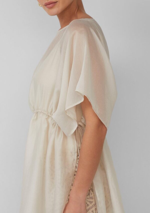 Semitransparenter Kaftan im Relaxed Fit mit Tunnelzug