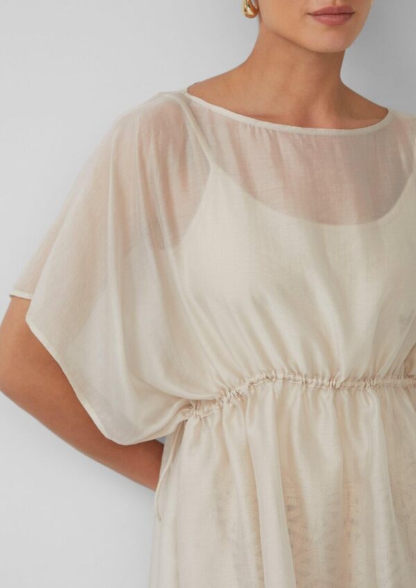 Semitransparenter Kaftan im Relaxed Fit mit Tunnelzug