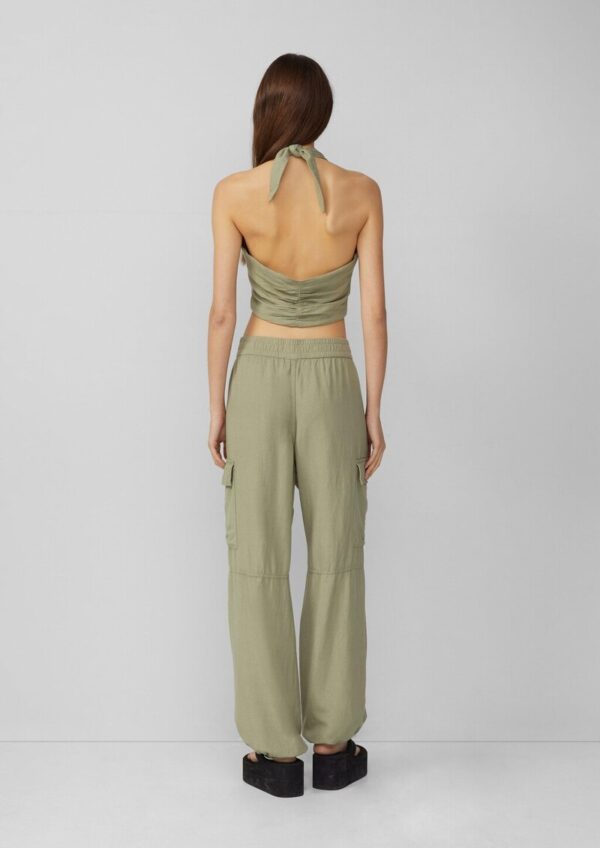 Neckholder-Weste aus Leinenmix