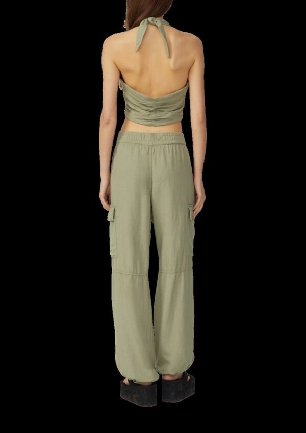 Neckholder-Weste aus Leinenmix