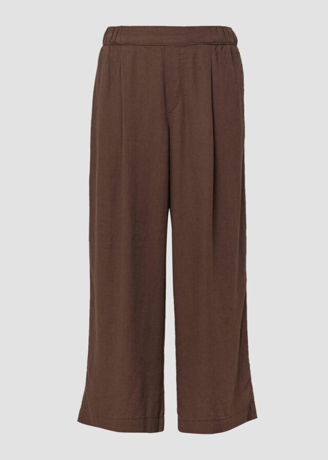 High-Rise Culotte aus Leinenmix im Relaxed Fit