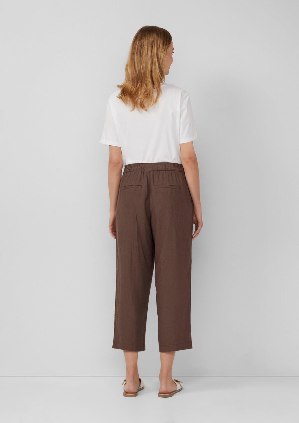 High-Rise Culotte aus Leinenmix im Relaxed Fit