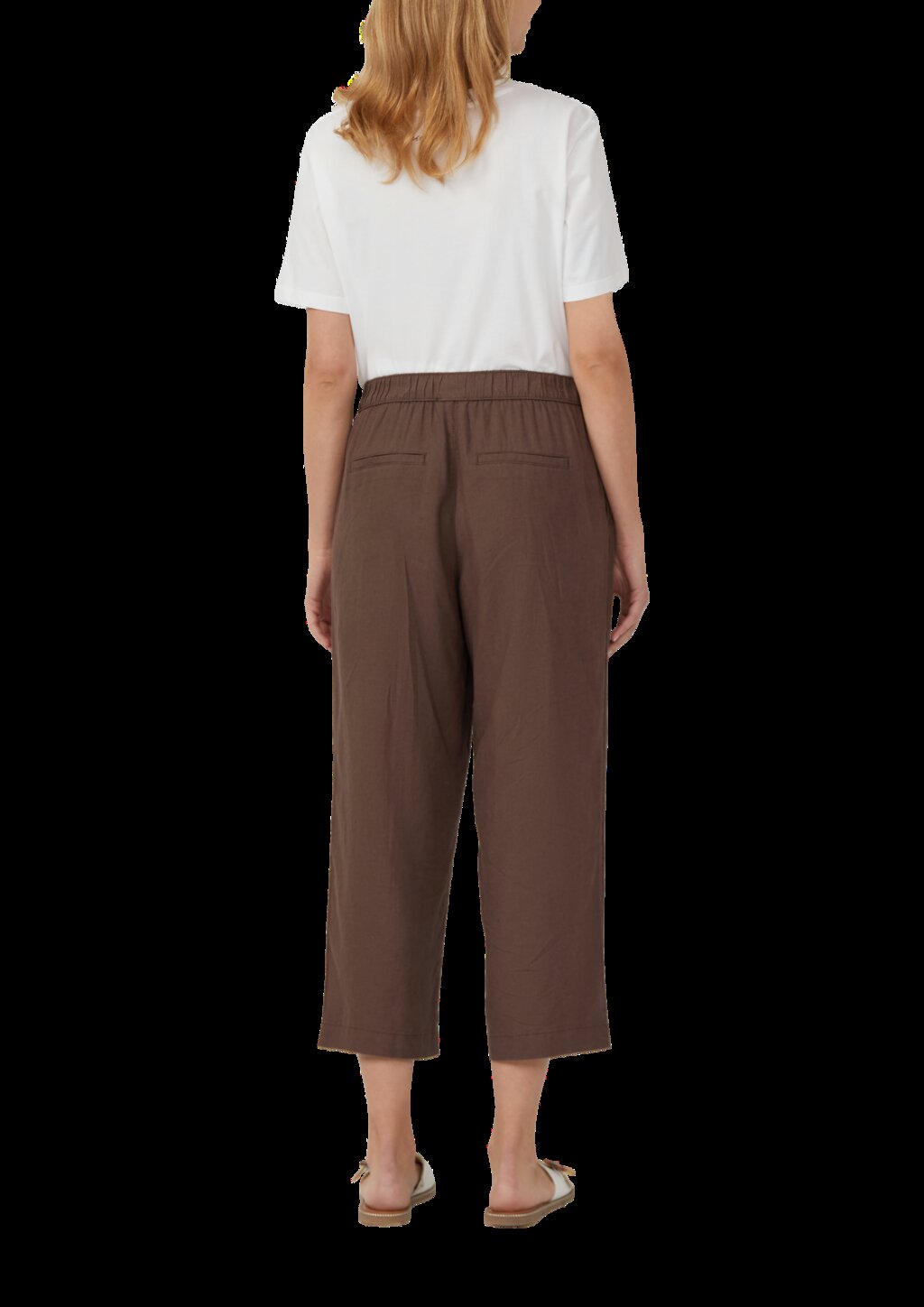 High-Rise Culotte aus Leinenmix im Relaxed Fit