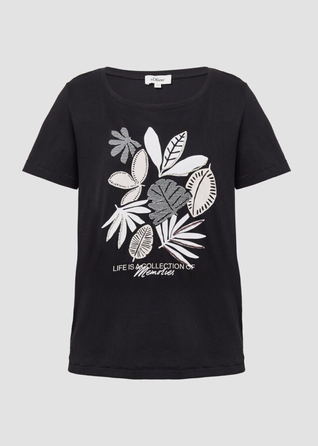 Jersey-T-Shirt mit Artwork