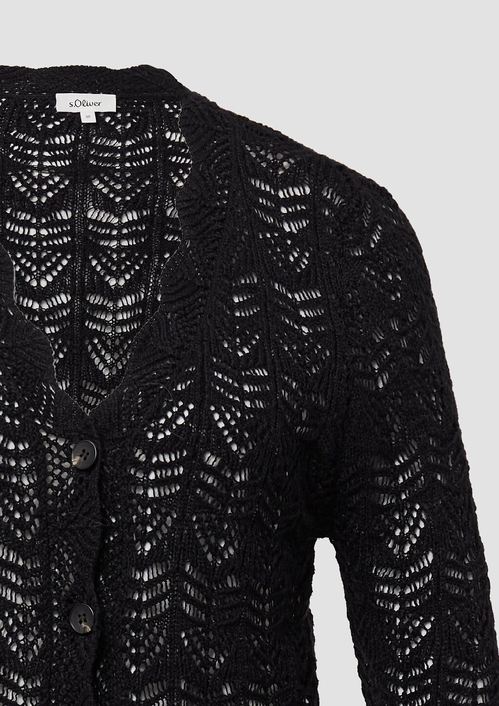 Cardigan aus Ajourstrick mit V-Ausschnitt