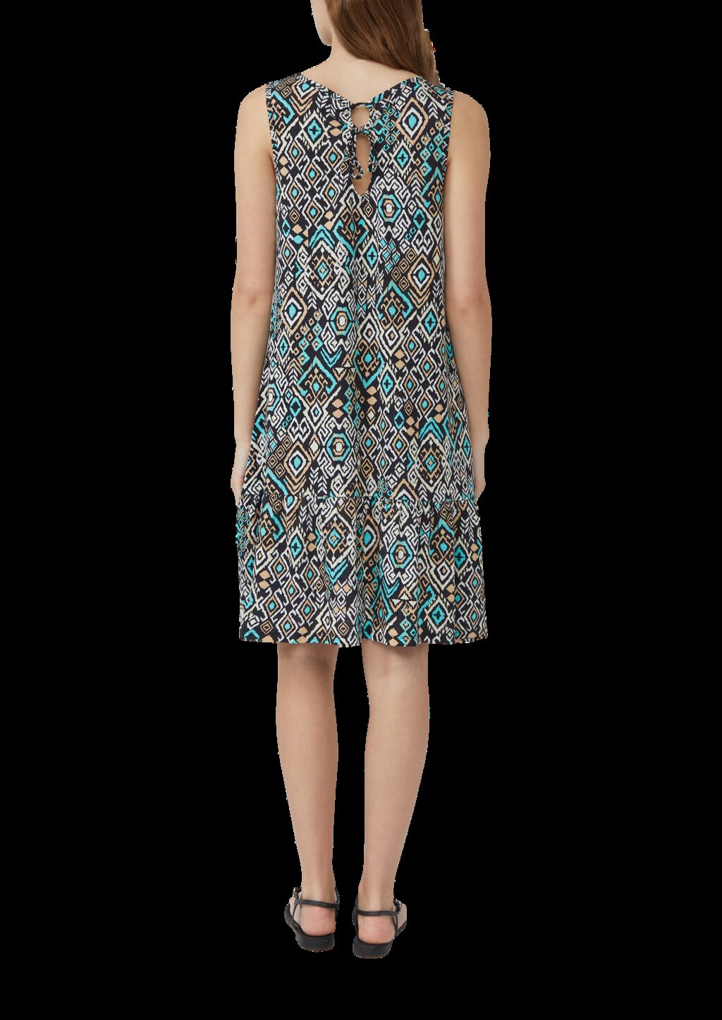 Kurzes Jersey-Kleid mit Schleifendetail am Rücken