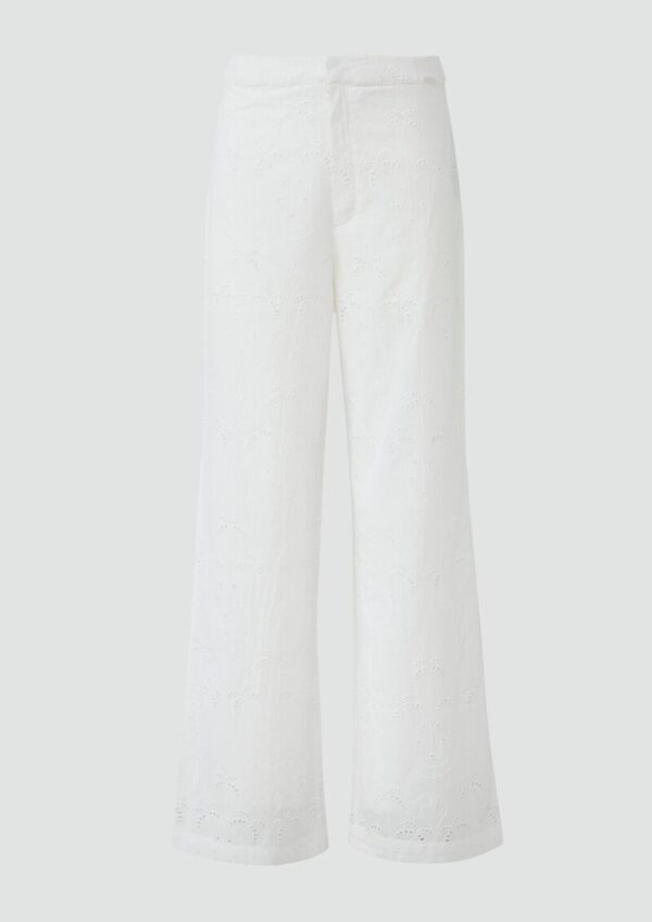 Hose mit Lochstickerei | QS x Sarah & Tini