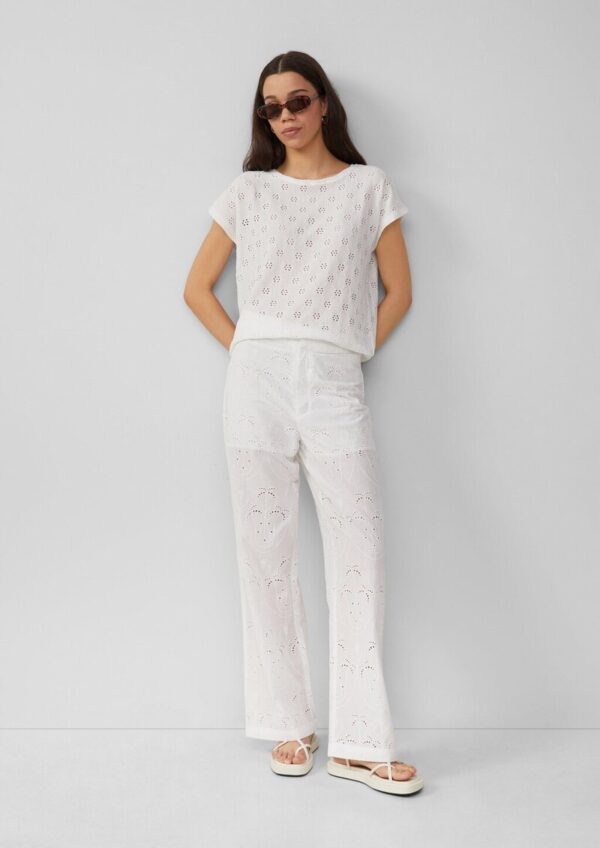 Hose mit Lochstickerei | QS x Sarah & Tini