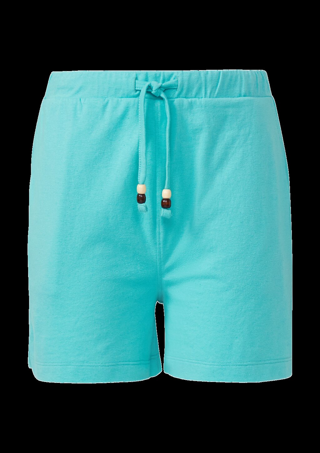 Jersey-Shorts mit Elastikbund und Schmuckperlen