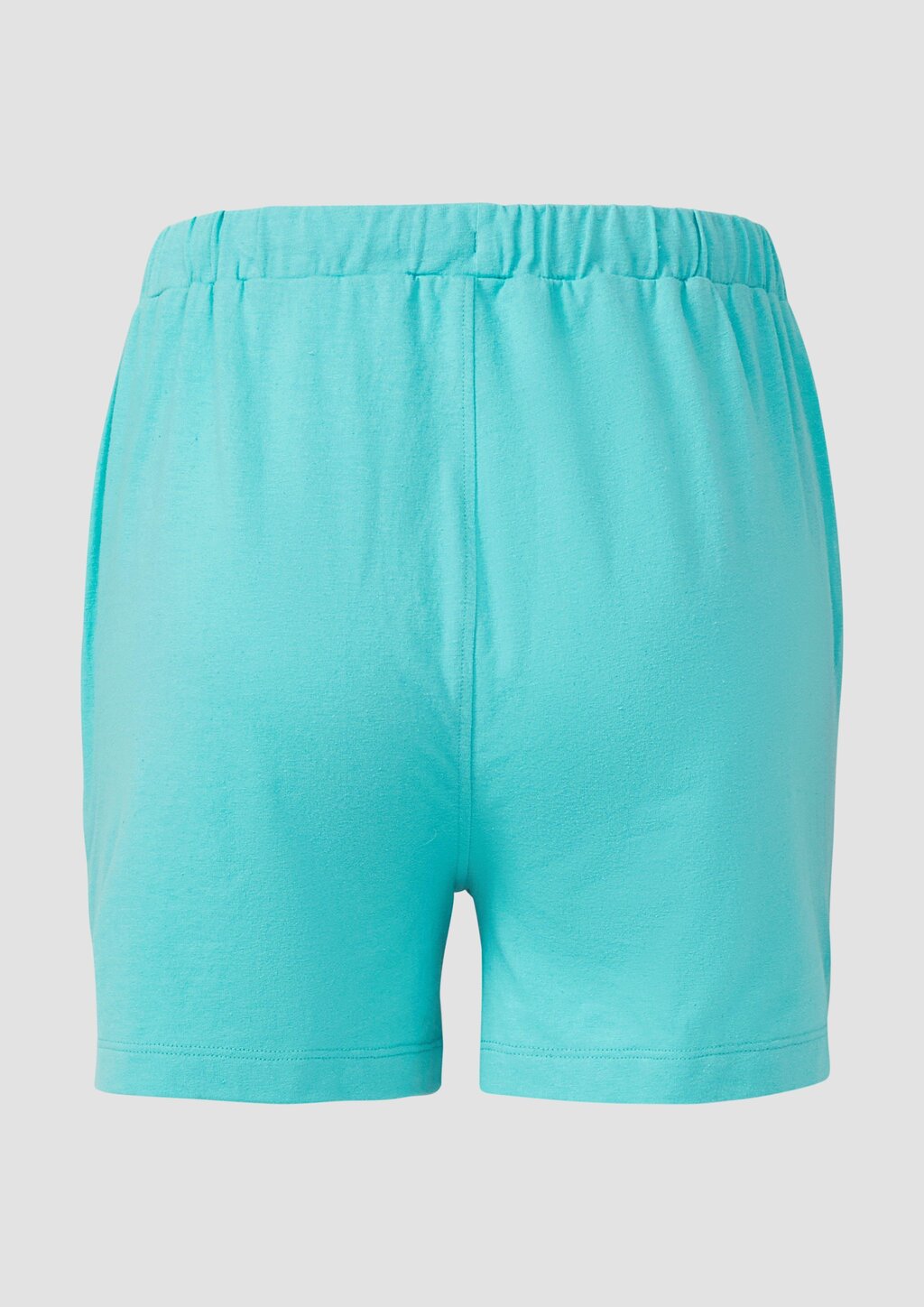 Jersey-Shorts mit Elastikbund und Schmuckperlen