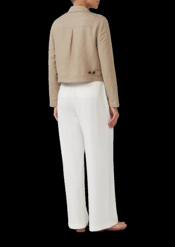 Jacke aus Leinenmix mit aufgesetzten Taschen