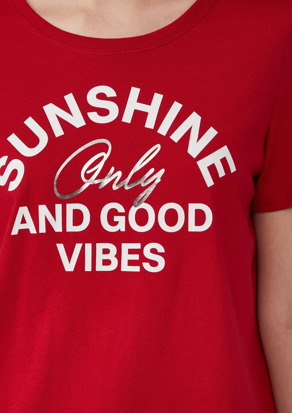 Jersey-T-Shirt mit Frontprint