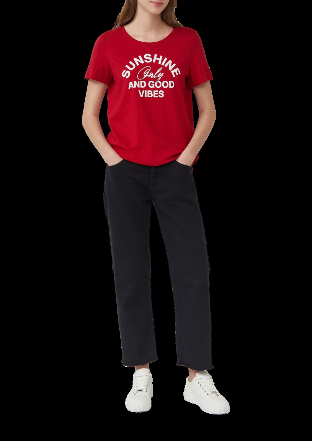 Jersey-T-Shirt mit Frontprint