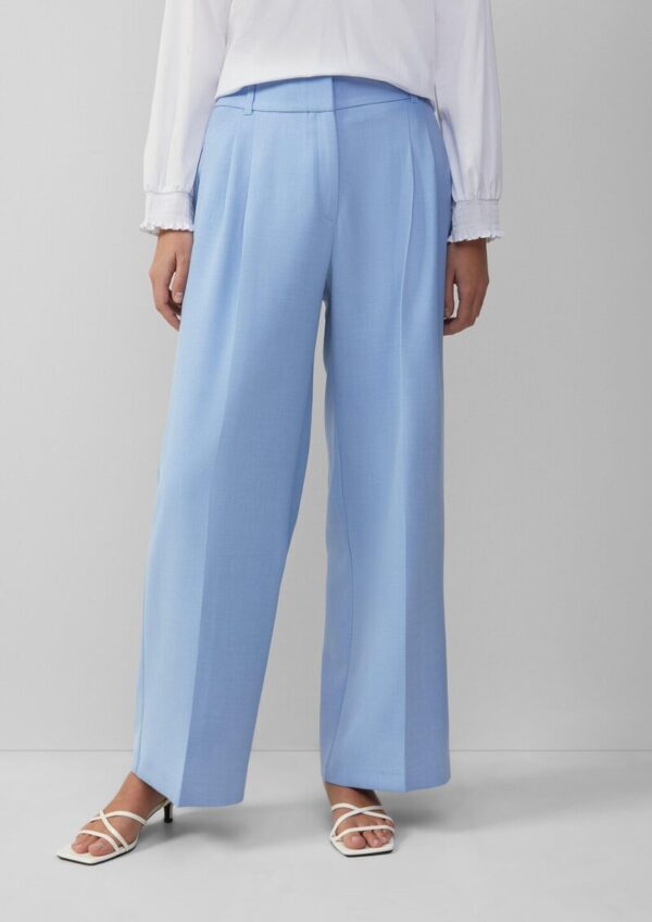 Hose mit Wide Leg und hohem Bund