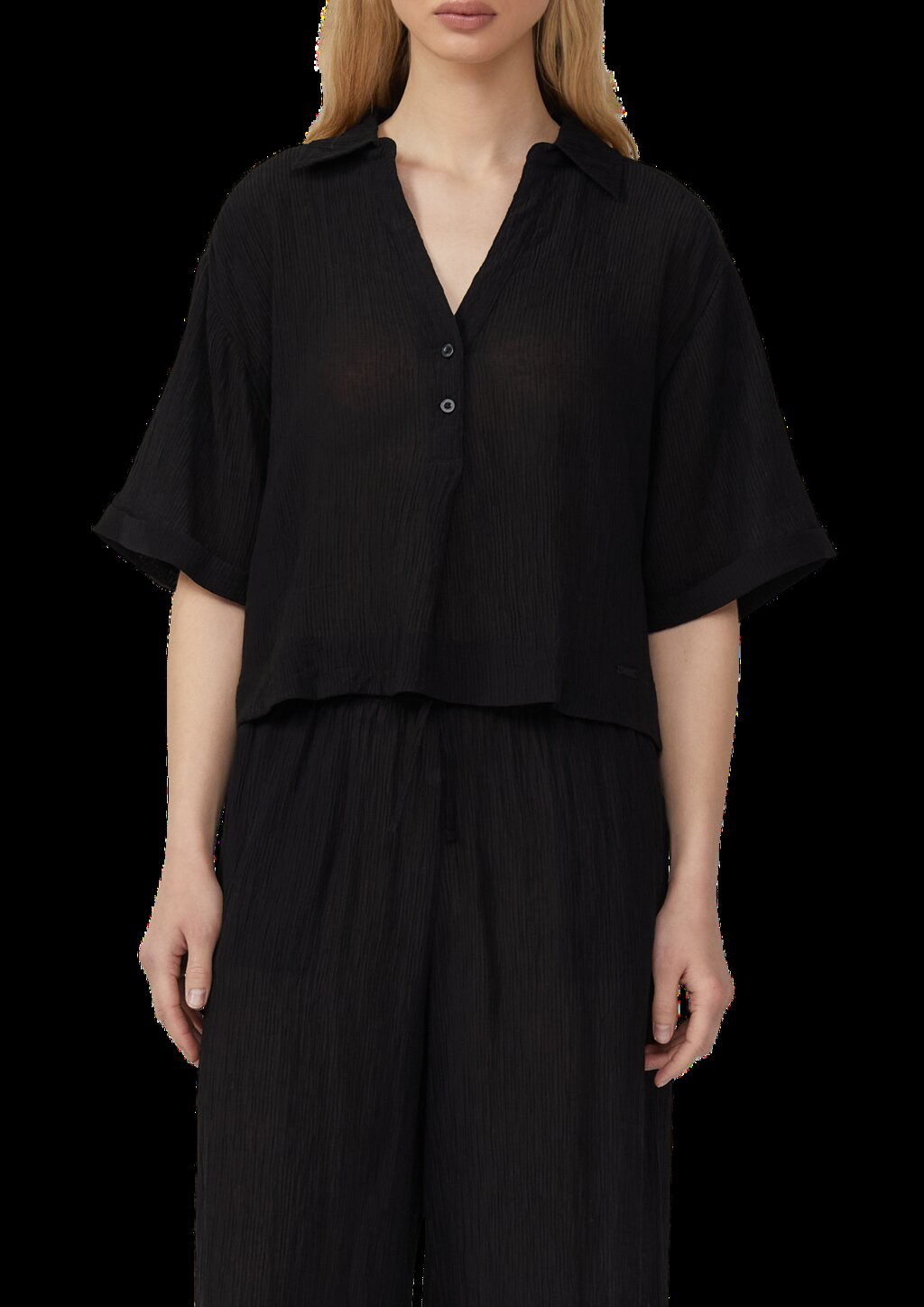 Strukturierte Bluse aus Viskosemix