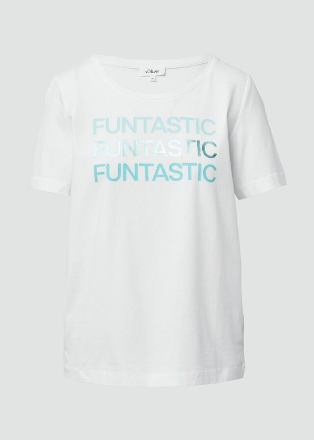 T-Shirt aus Baumwollstretch mit Print