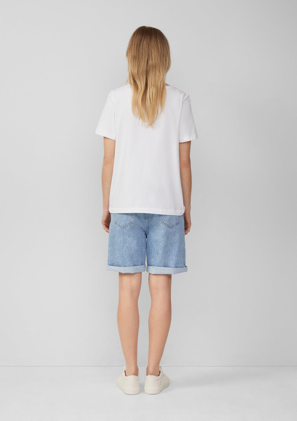 T-Shirt aus Baumwollstretch mit Print