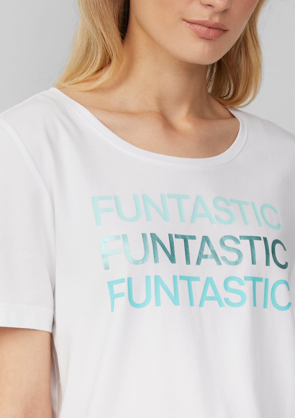 T-Shirt aus Baumwollstretch mit Print