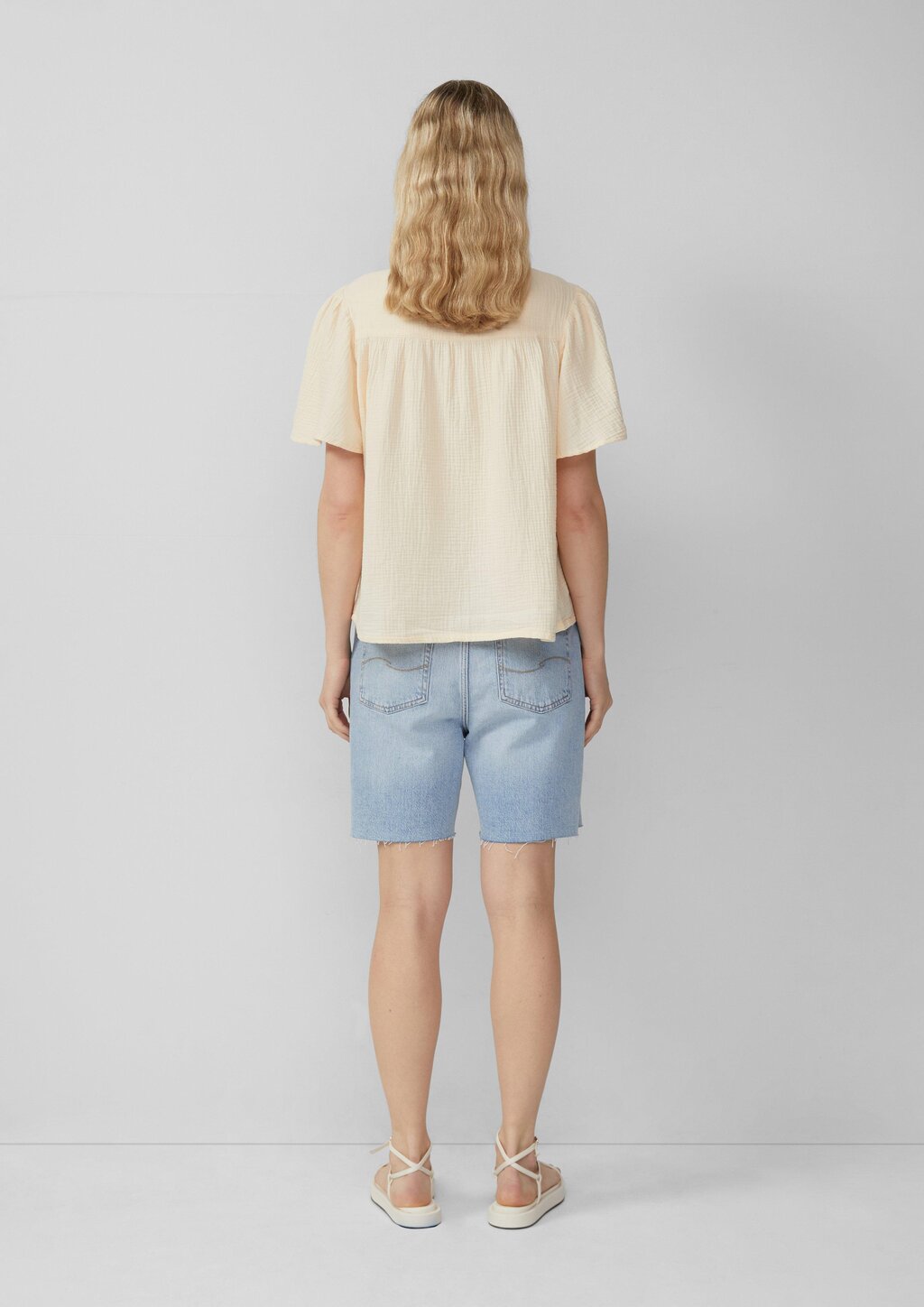 Musselin-Bluse mit Bindeband