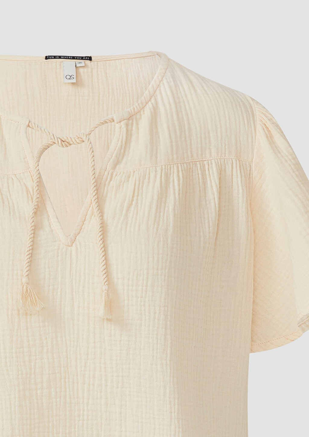 Musselin-Bluse mit Bindeband