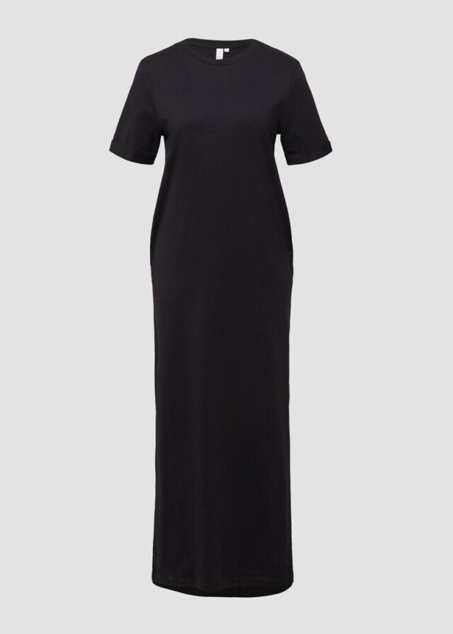 Langes Jerseykleid aus Baumwolle