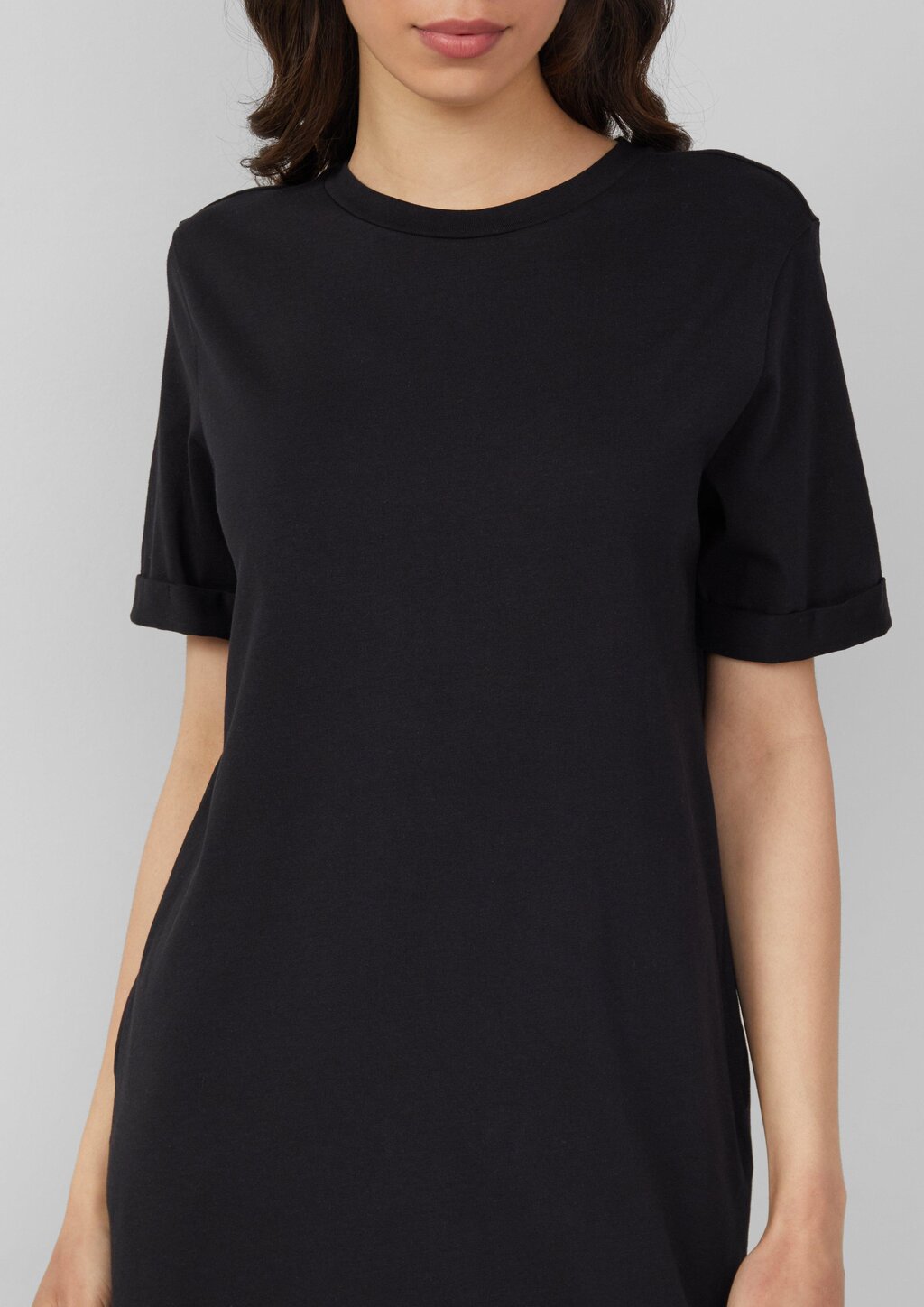 Langes Jerseykleid aus Baumwolle