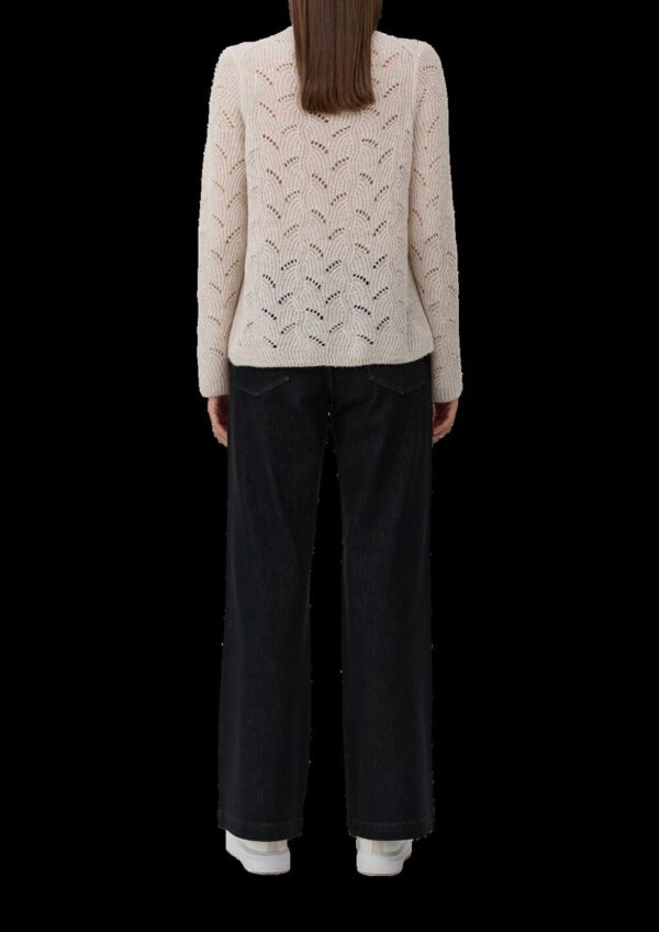 Semitransparenter Pullover mit Ajourmuster und Pailletten-Details