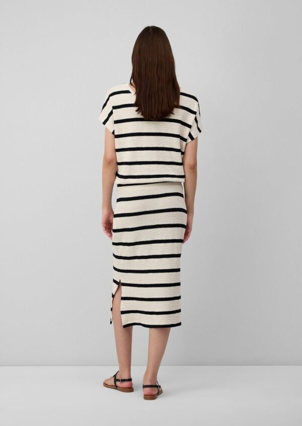 Midirock aus Strickjersey mit Streifenmuster