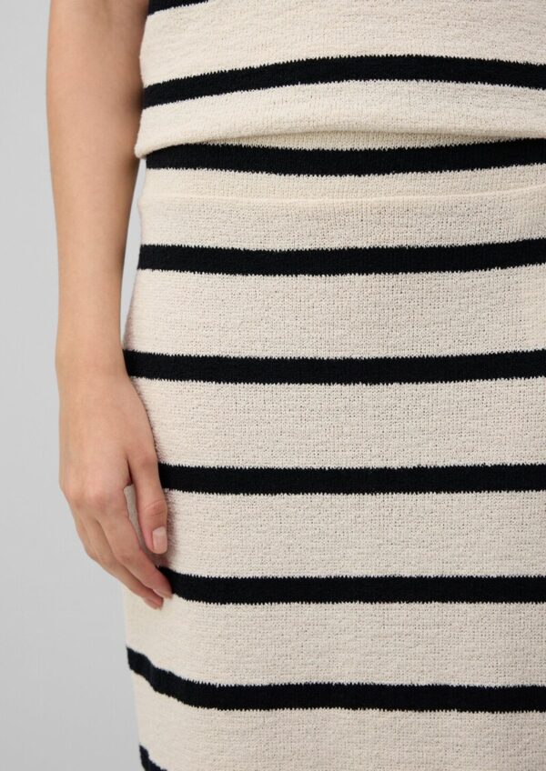 Midirock aus Strickjersey mit Streifenmuster