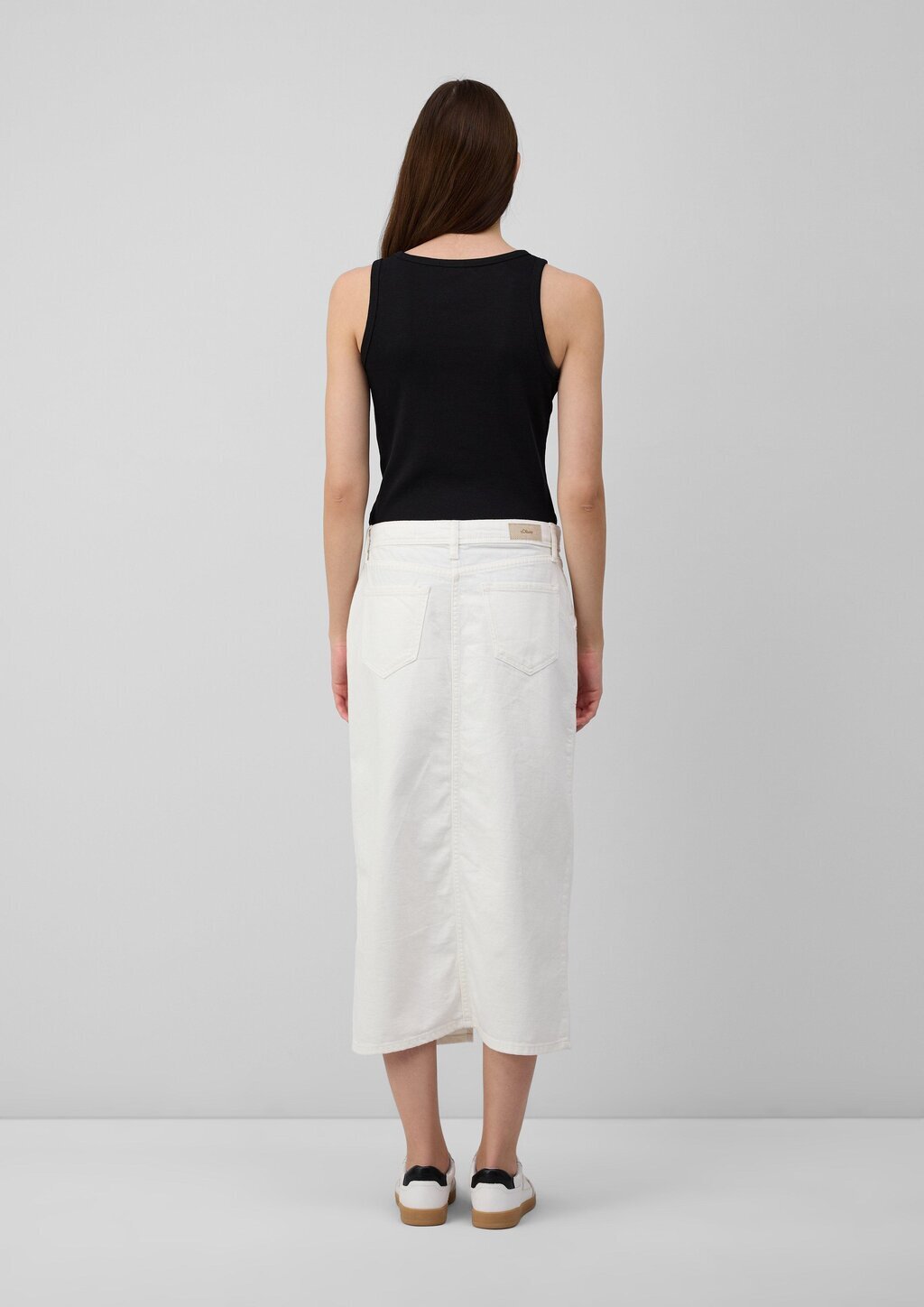 Ripp-Top im Slim Fit mit Stickerei