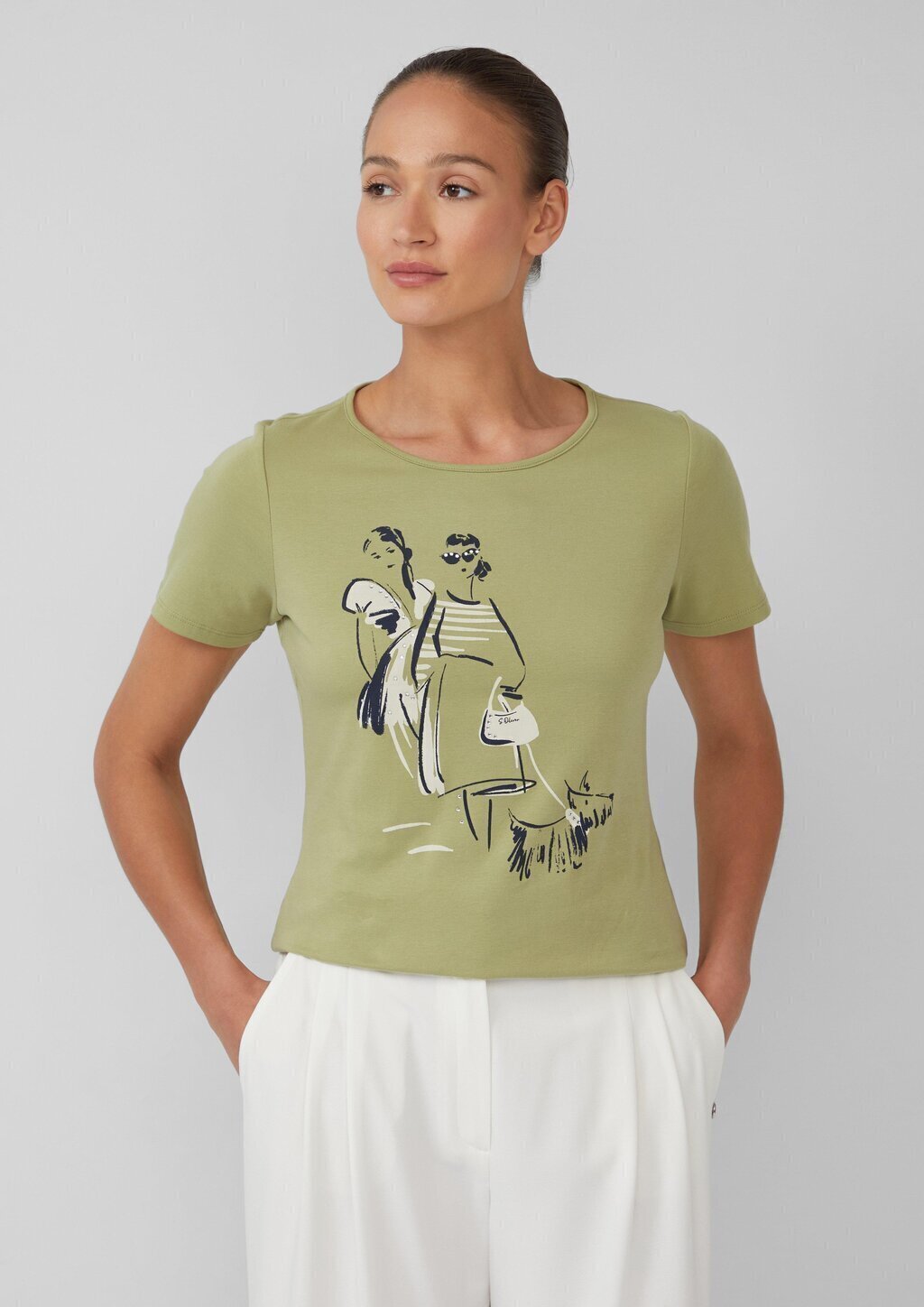 T-Shirt aus Interlockjersey mit Artwork