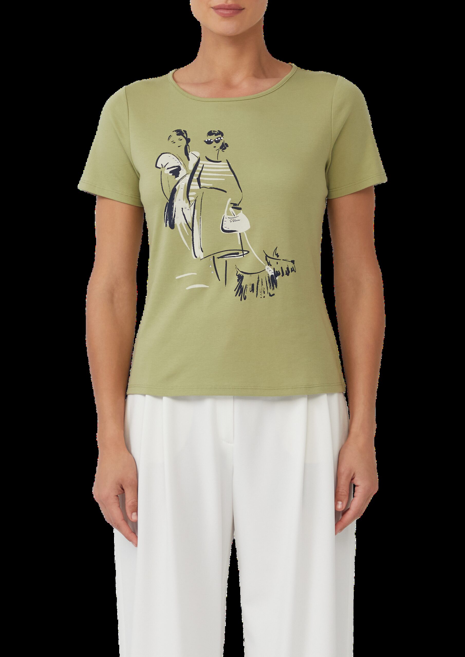 T-Shirt aus Interlockjersey mit Artwork