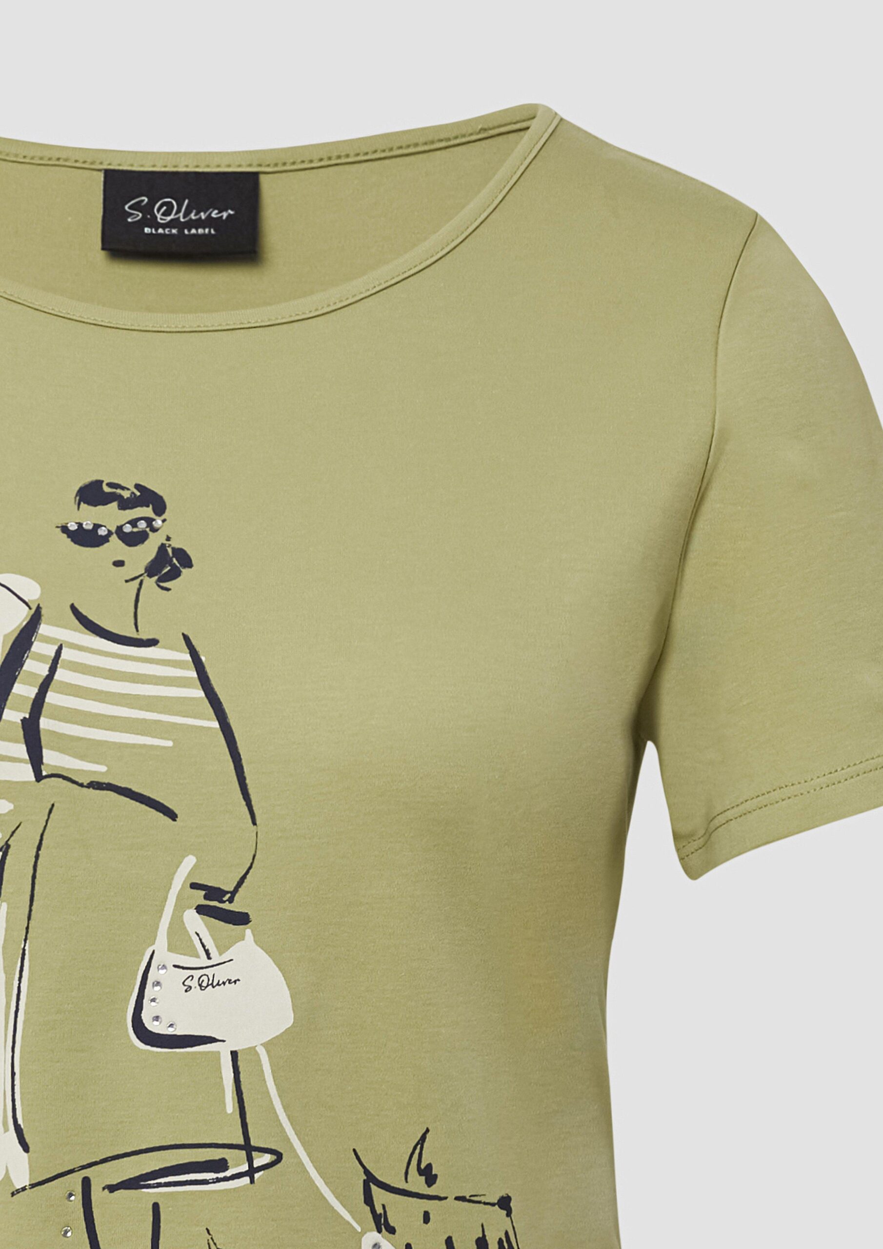 T-Shirt aus Interlockjersey mit Artwork