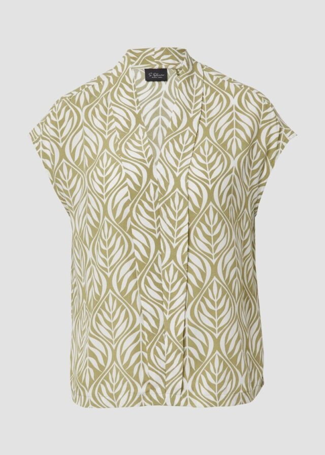 Ärmellose Bluse mit All-over-Print