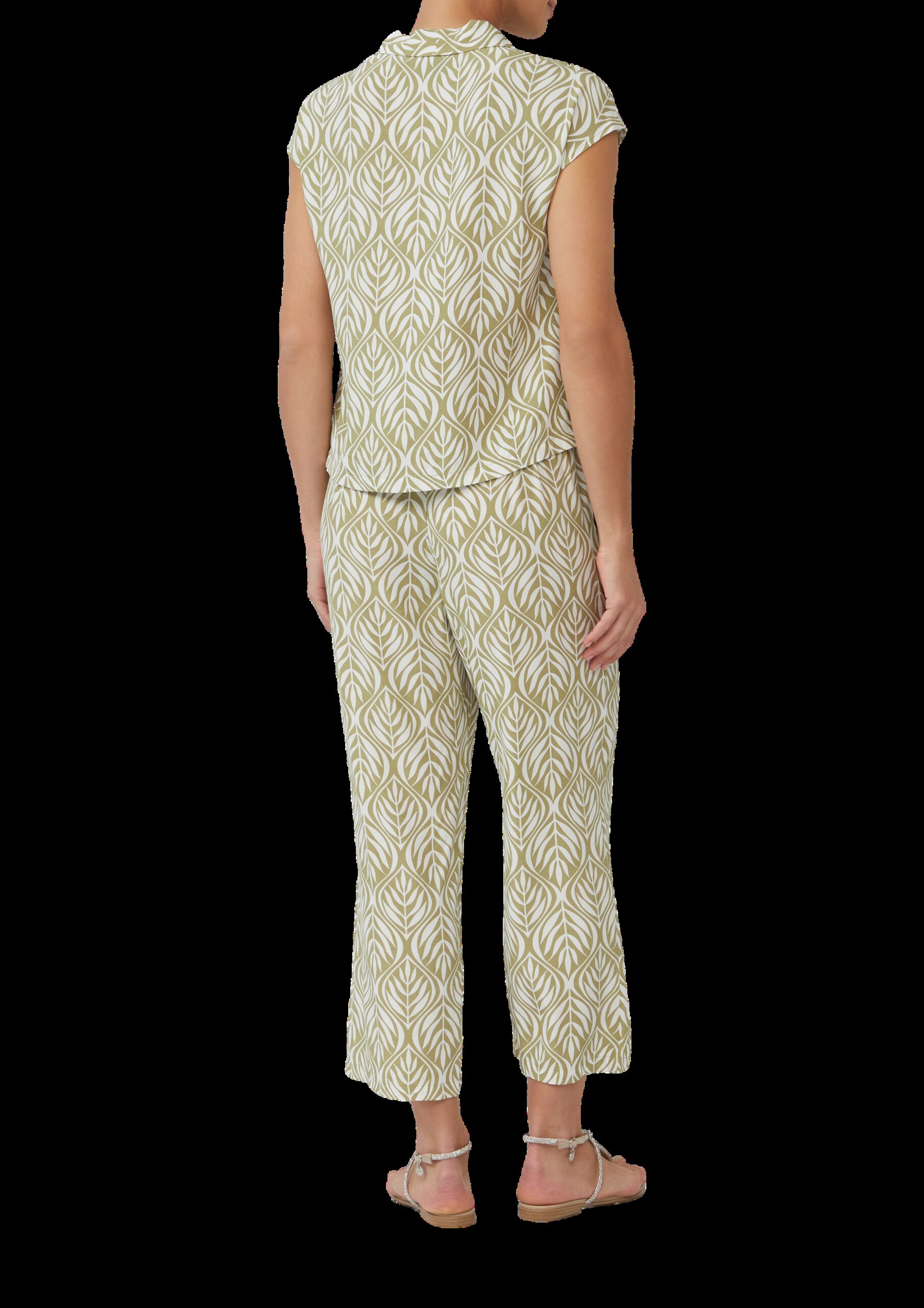 Ärmellose Bluse mit All-over-Print