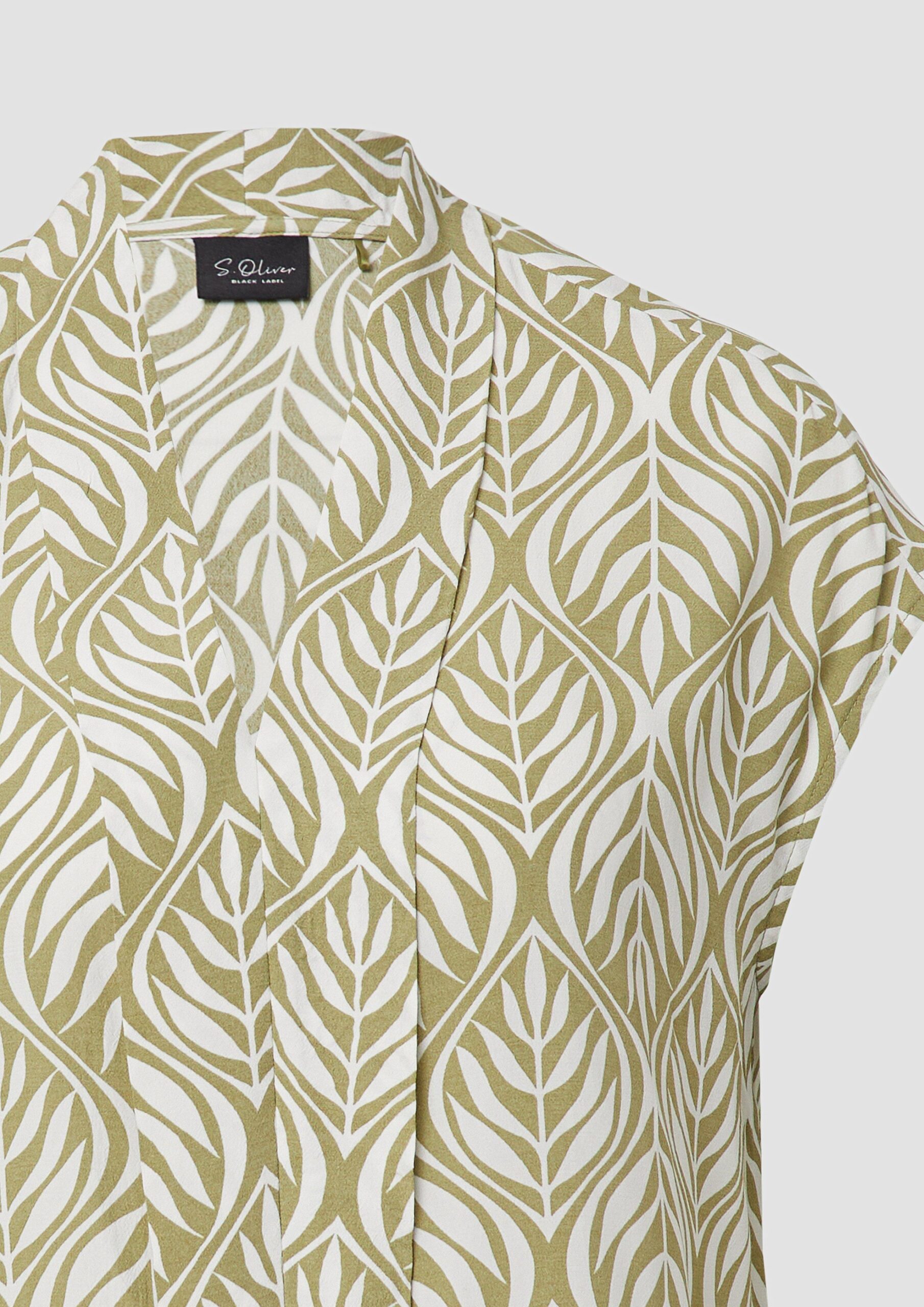 Ärmellose Bluse mit All-over-Print